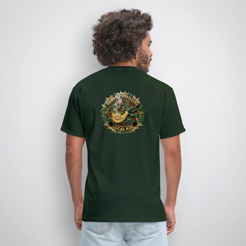 HAWAII PIPEFILLERS LOCAL 420 F/B DESIGN Men's T-Shirt - forest green