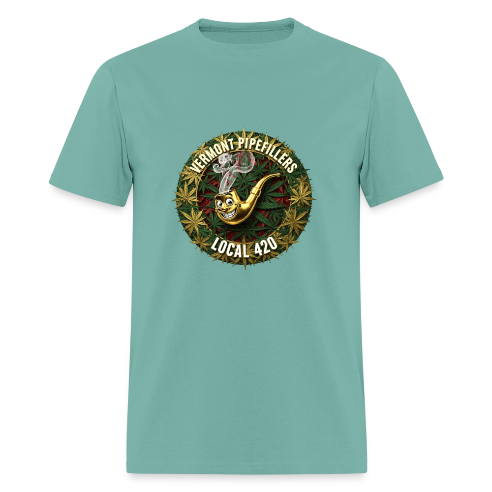 VERMONT PIPEFILLERS LOCAL 420 Men's T-Shirt - aquatic