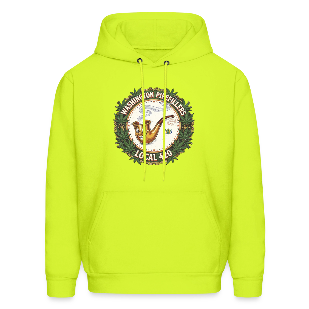 WASHINGTON PIPEFILLERS LOCAL 420 Men's Hoodie - safety green