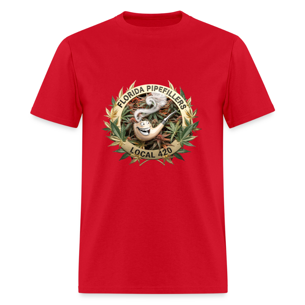 FLORIDA PIPEFILLERS LOCAL 420 F/B DESIGN Men's T-Shirt - red