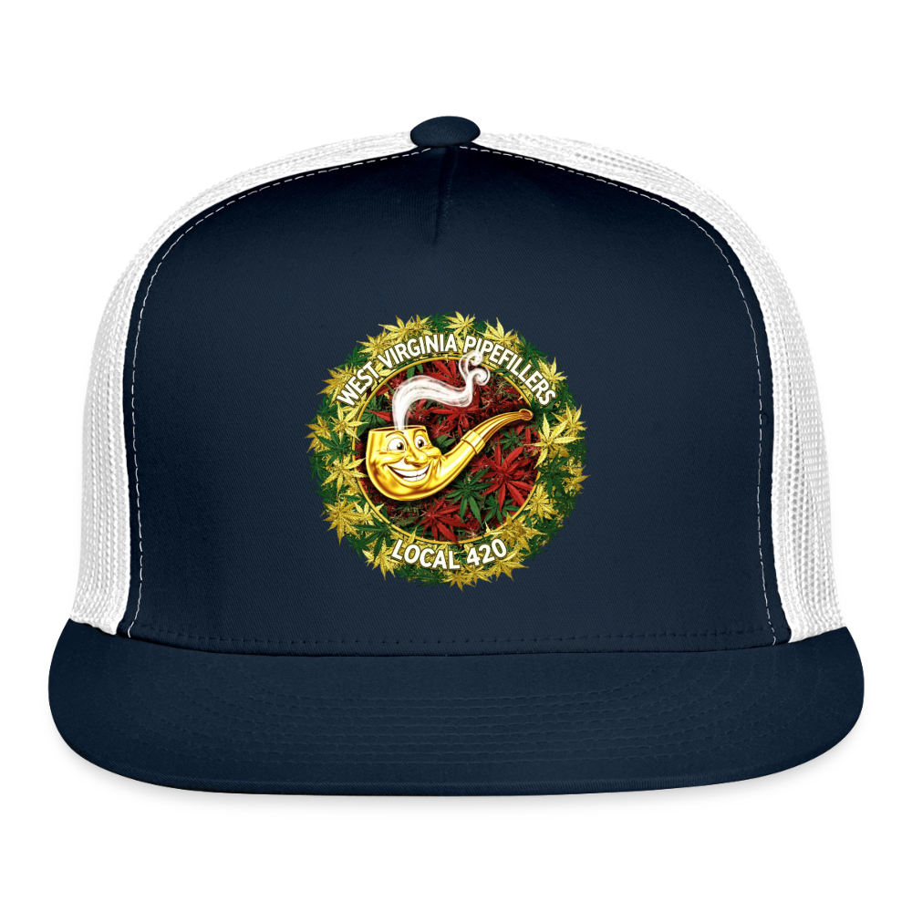 WEST VIRGINIA PIPIEFILLERS LOCAL 420 Trucker Hat - navy/white