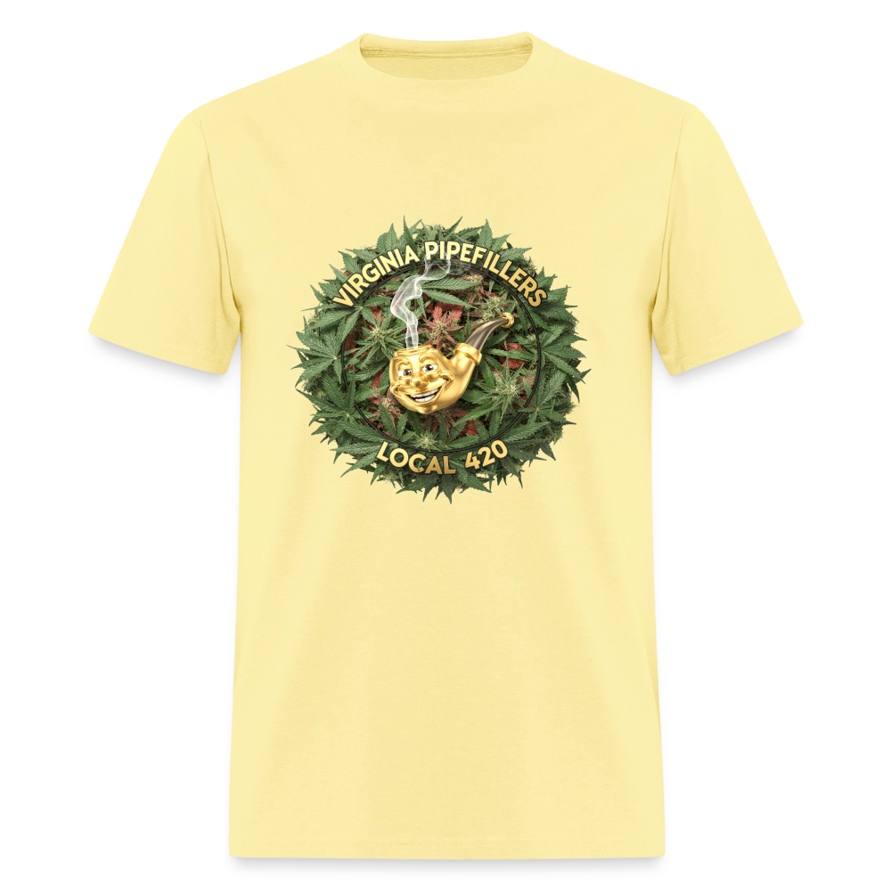 VIRGINIA PIPEFILLERS LOCAL 420 F/B DESIGN Men's T-Shirt - cornsilk