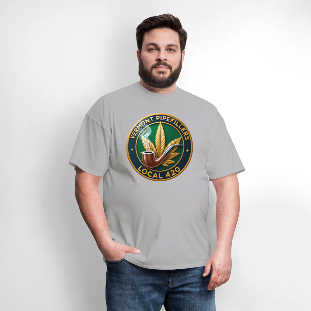 VERMONT PIPEFILLERS LOCAL 420 2 EMBLEM Men's T-Shirt - rock