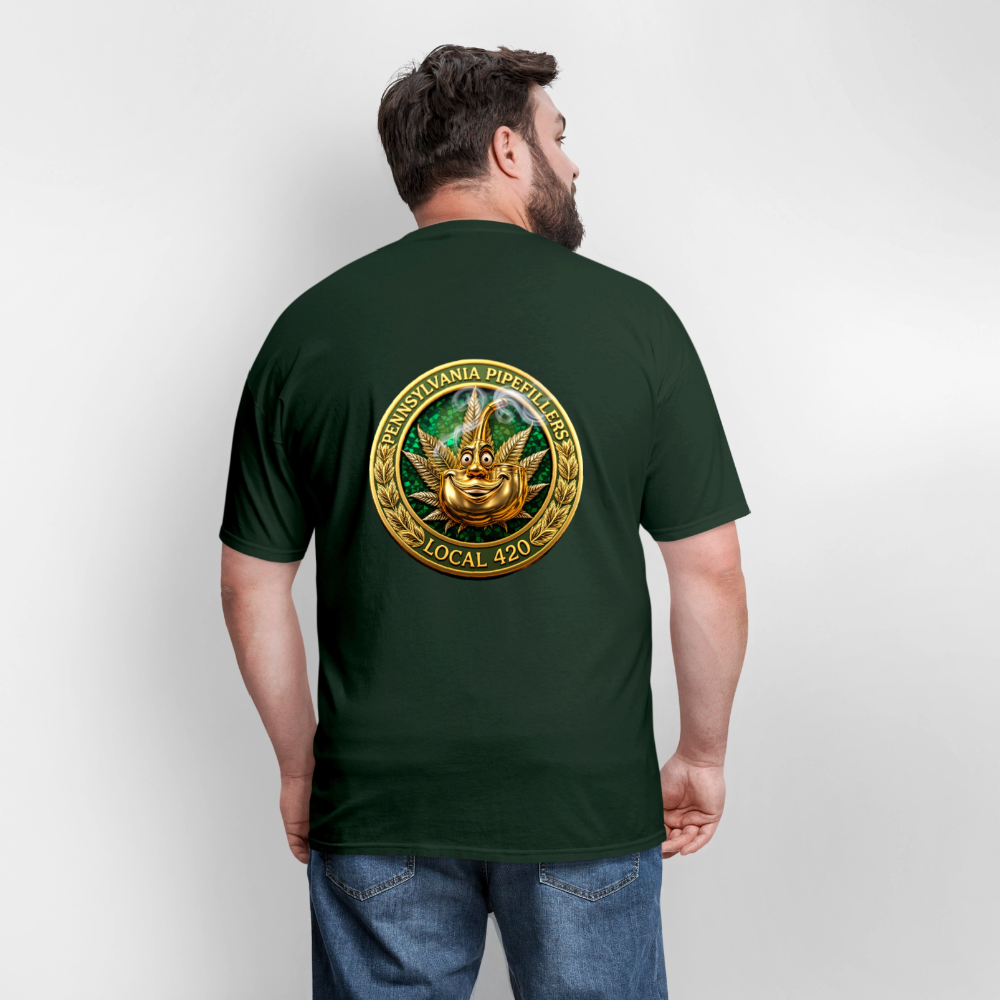 PENNSYLVANIA PIPEFILLERS LOCAL 420 F/B DESIGNS Men's T-Shirt - forest green