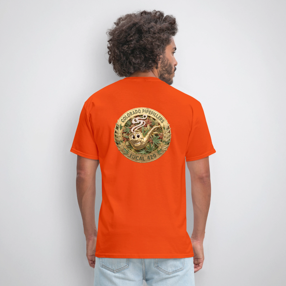 COLORADO PIPEFILLERS LOCAL 420 Men's T-Shirt - orange