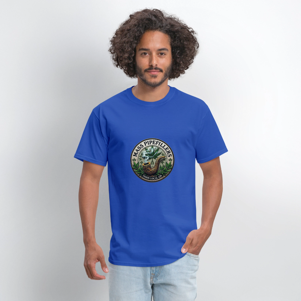 MASS PIPEFILLERS UNION LOCAL 420 Men's T-Shirt - royal blue