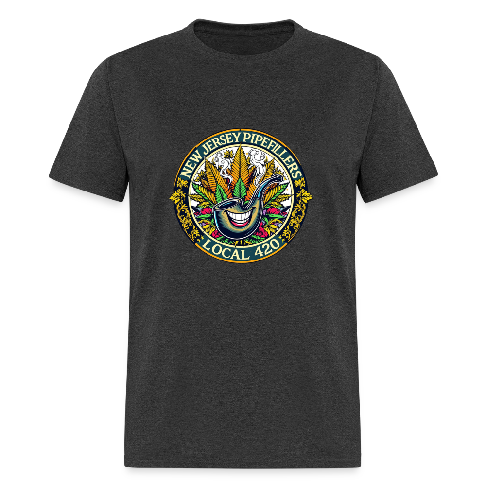 NEW JERSEY PIPEFILLERS LOCAL 420 F/B DESIGN Men's T-Shirt - heather black