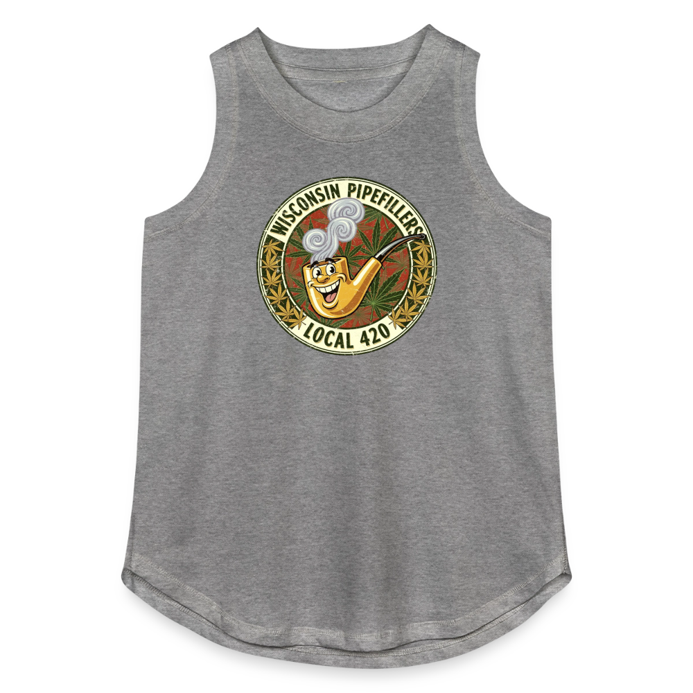 WISCONSIN PIPEFILLERS LOCAL 420 Women's Relaxed Tank Top - granite heather 
