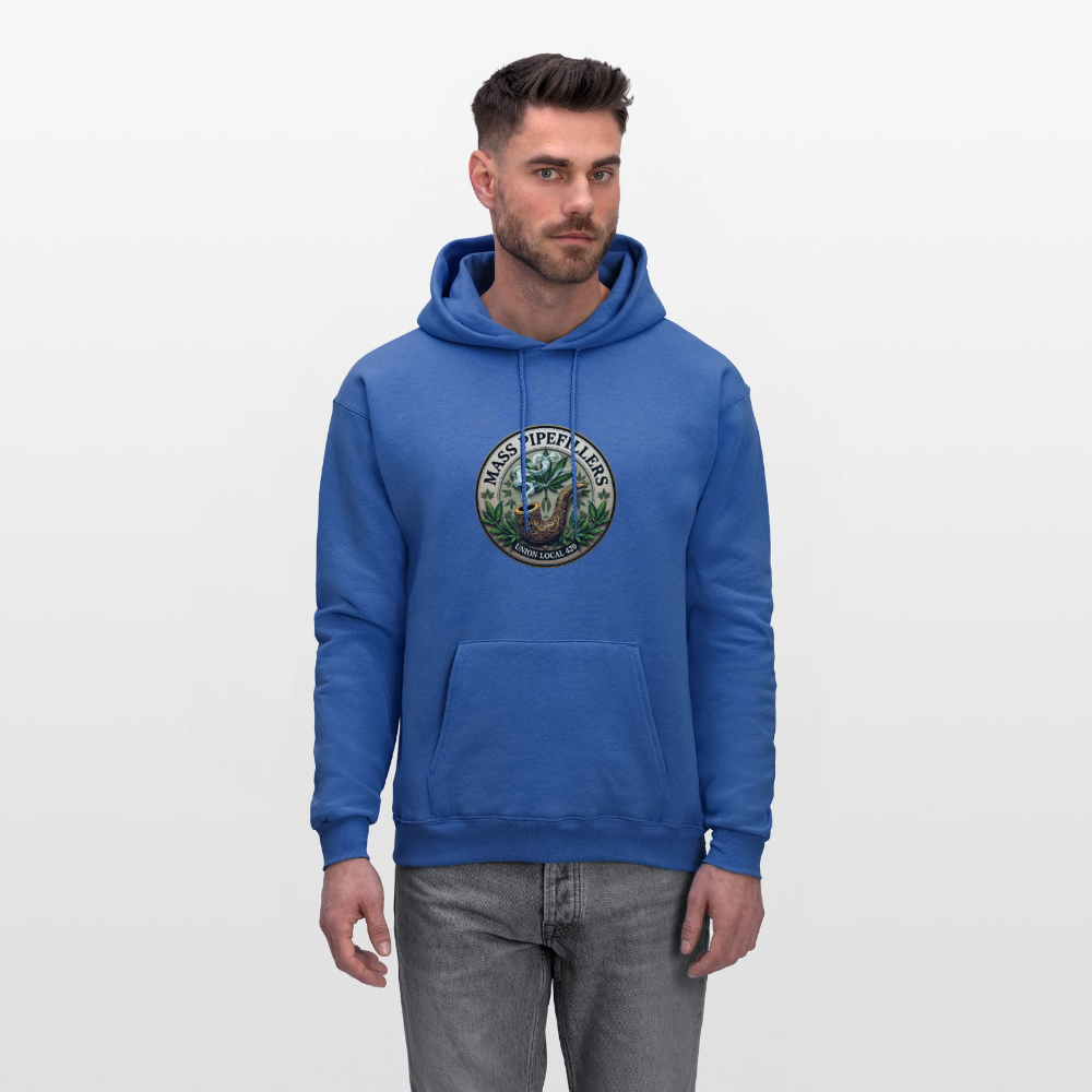 MASS PIPEFILLERS LOCAL 420 2 EMBLEM Men's Hoodie - royal blue