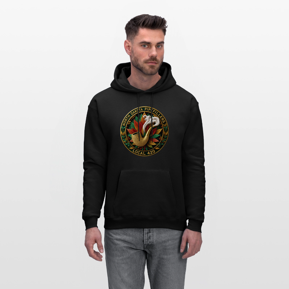 NORTH DAKOTA PIPEFILLERS LOCAL 420 F/B DESIGNS Men's Hoodie - black