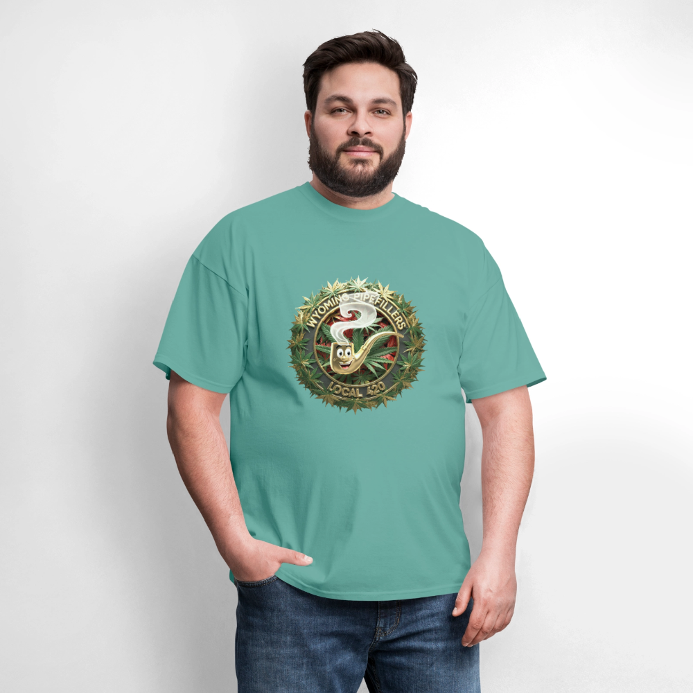 WYOMING PIPEFILLERS LOCAL 420 Men's T-Shirt - aquatic
