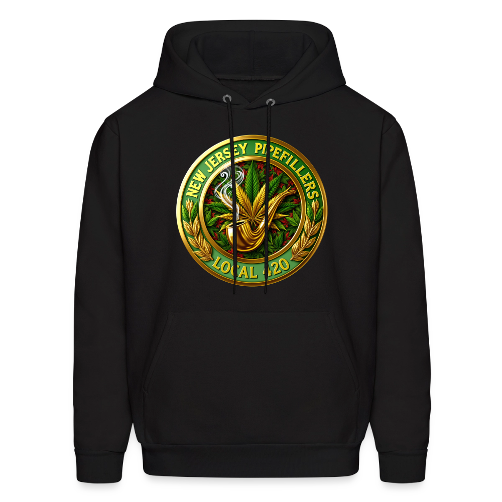 NEW JERSEY PIPEFILLERS LOCAL 420 Men's Hoodie - black