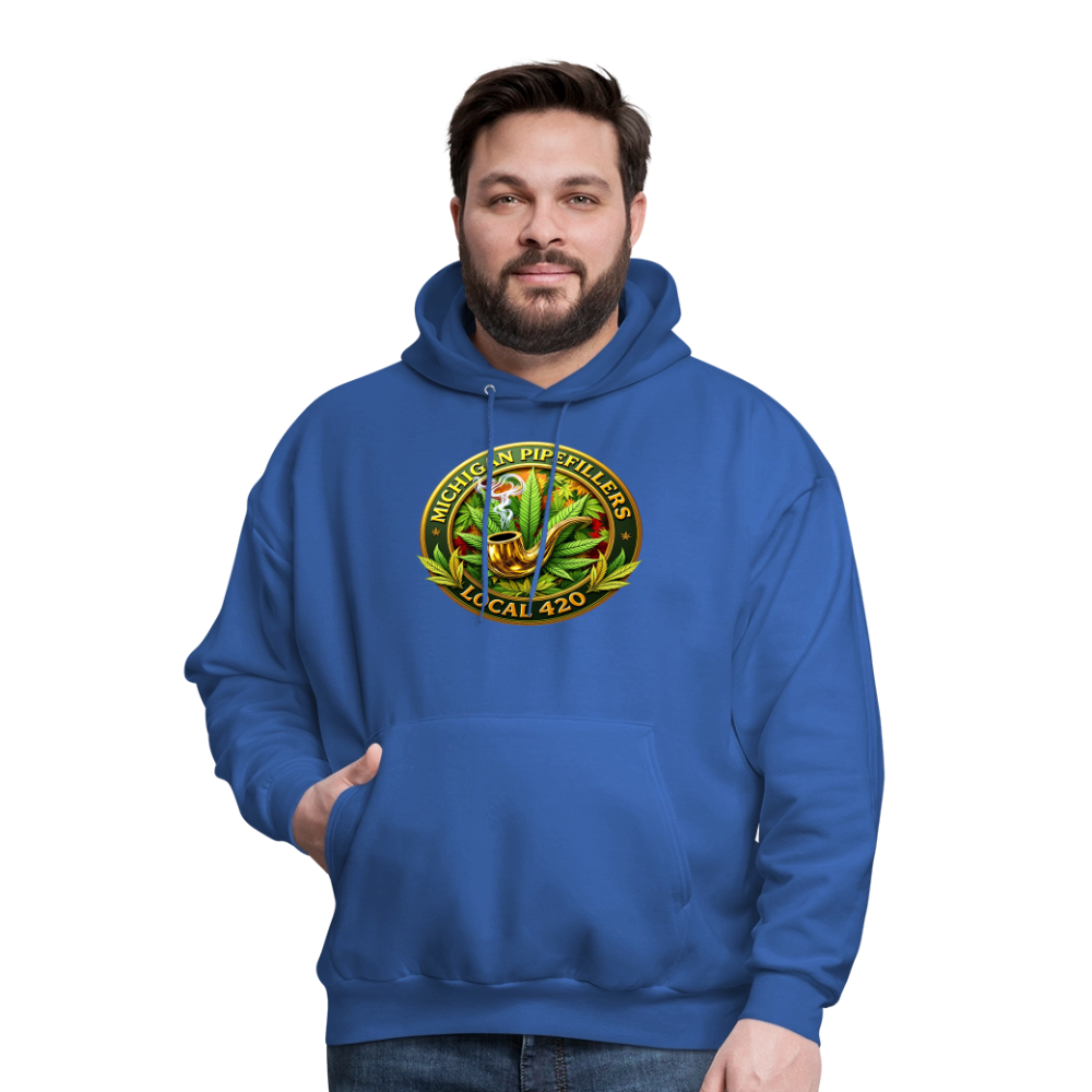 MICHIGAN PIPEFILLERS LOCAL 420 F/B DESIGN Men's Hoodie - royal blue
