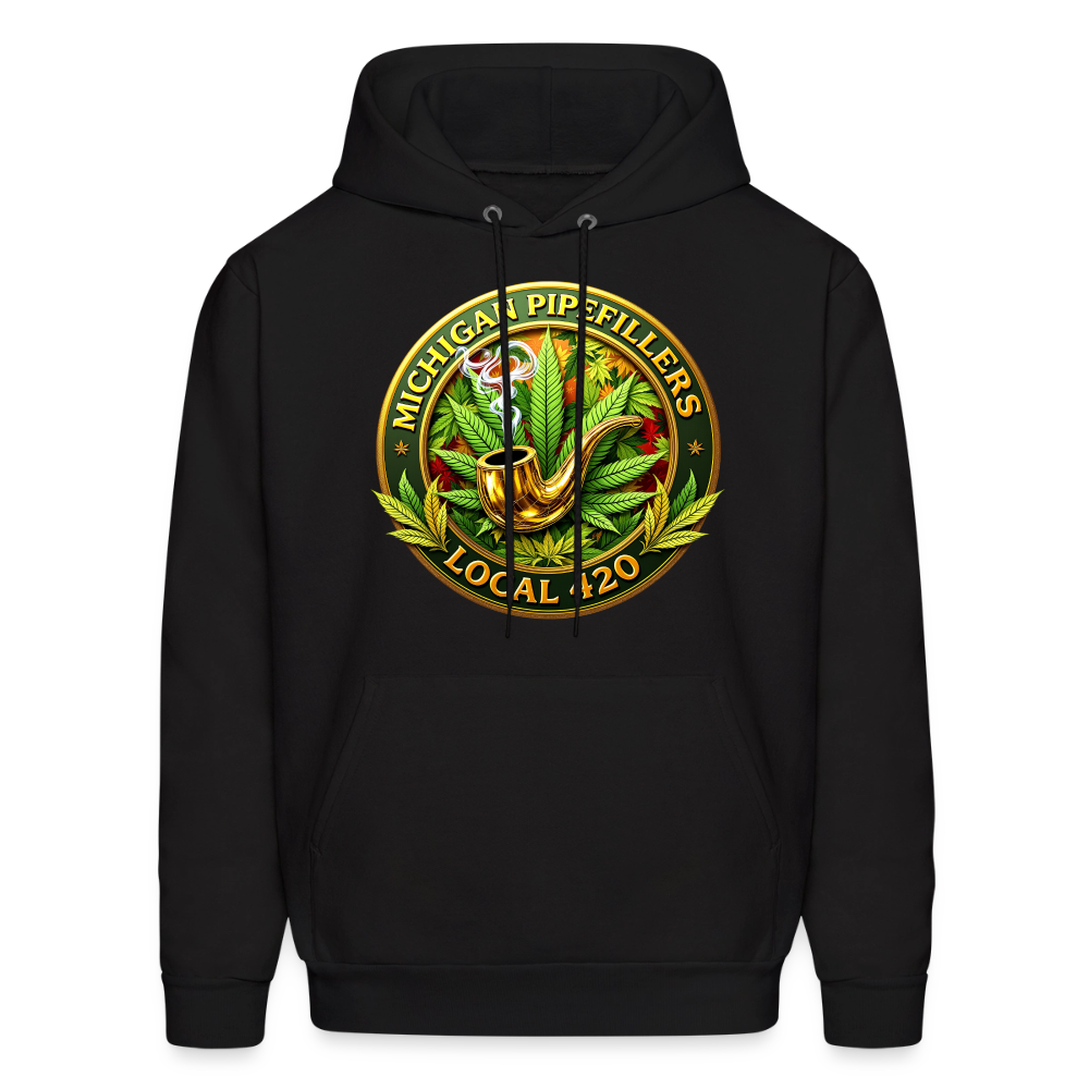 MICHIGAN PIPEFILLERS LOCAL 420 F/B DESIGN Men's Hoodie - black