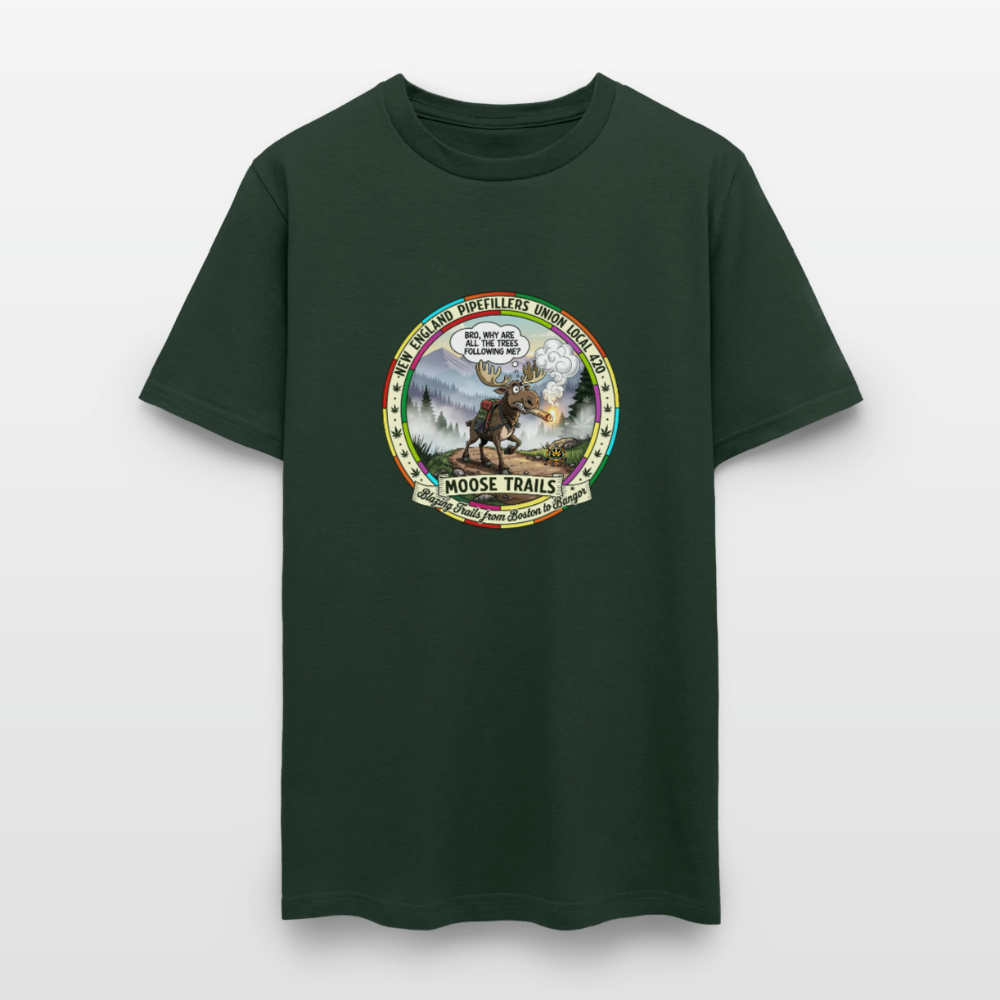 NEW ENGLAND PIPEFILLERS UNION LOCAL 420 "BRO" Soft Cotton Tee - forest green