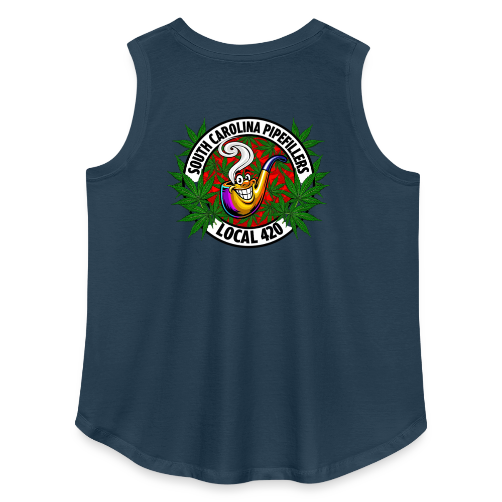 SOUTH CAROLINA PIPEFILLERS LOCAL 420 F/B DESIGN Women's Curvy Relaxed Tank Top - denim