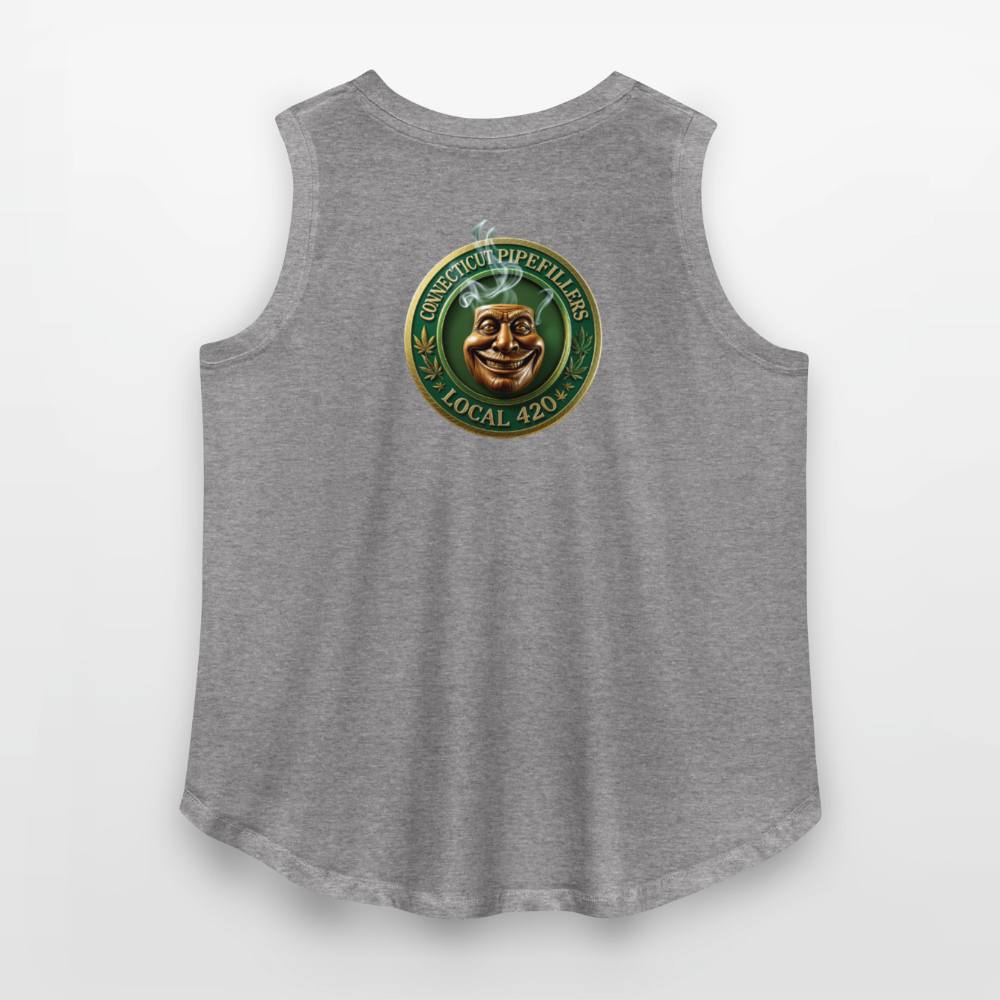 CONNECTICUT PIPEFILLERS LOCAL 420 F/B DESIGN Women's Curvy Relaxed Tank Top - granite heather 
