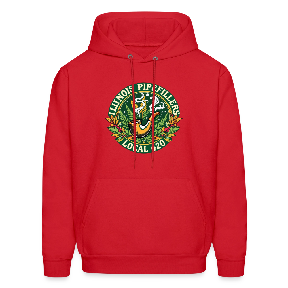 ILLINOIS PIPEFILLERS LOCAL 420 F/B DESIGN Men's Hoodie - red
