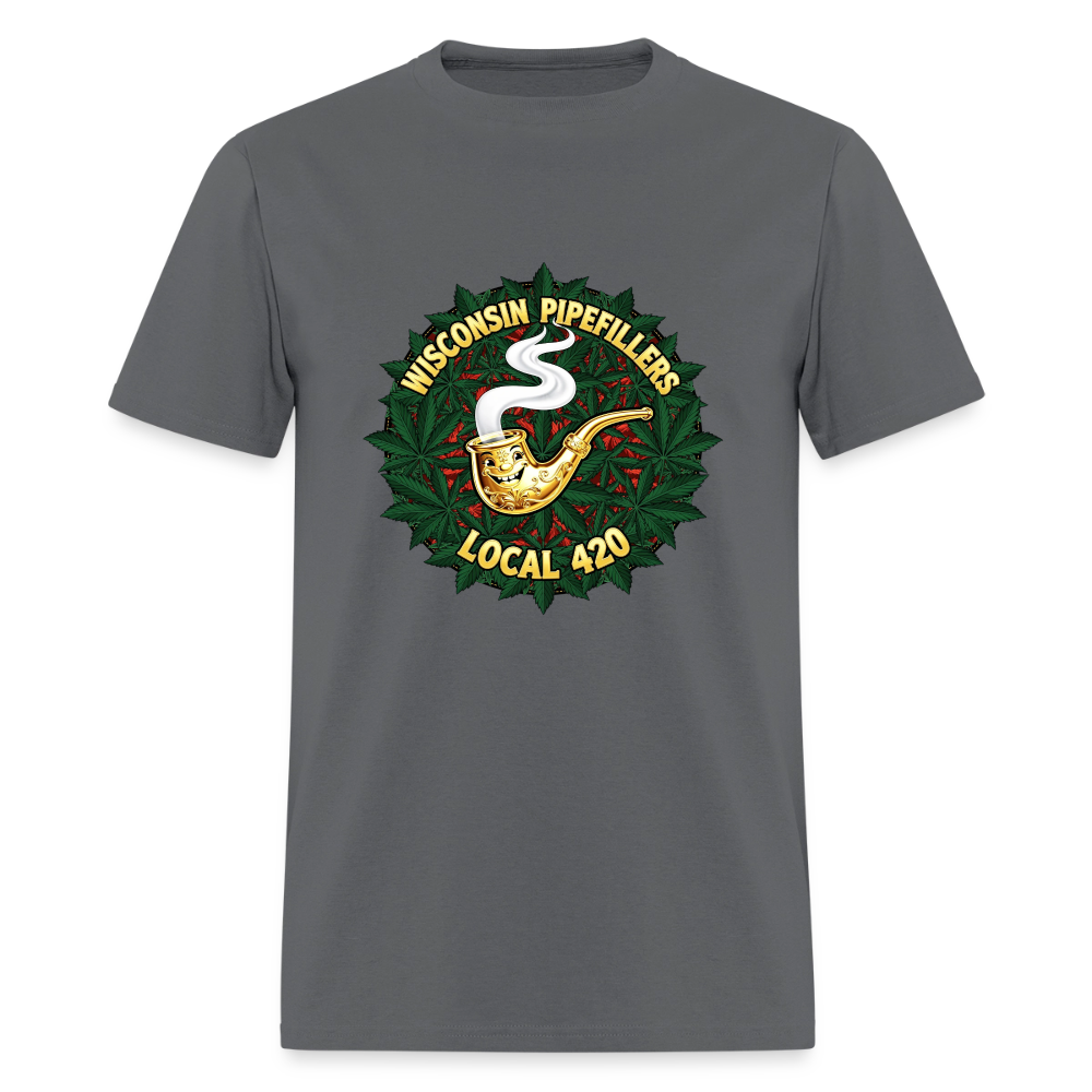 WISCONSIN PIPEFILLERS LOCAL 420 Men's T-Shirt - charcoal