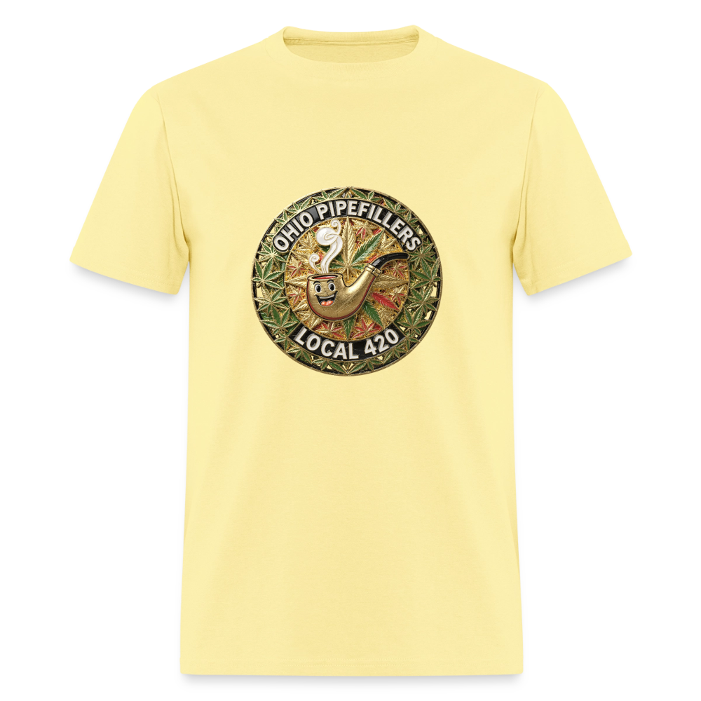 OHIO PIPEFILLERS LOCAL 420  Men's T-Shirt - cornsilk