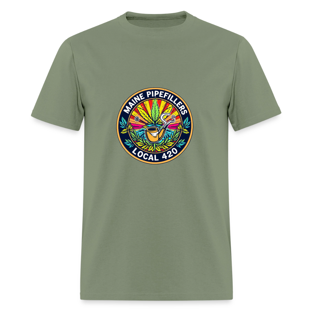 MAINE PIPEFILLERS LOCAL 420 Men's T-Shirt - military green