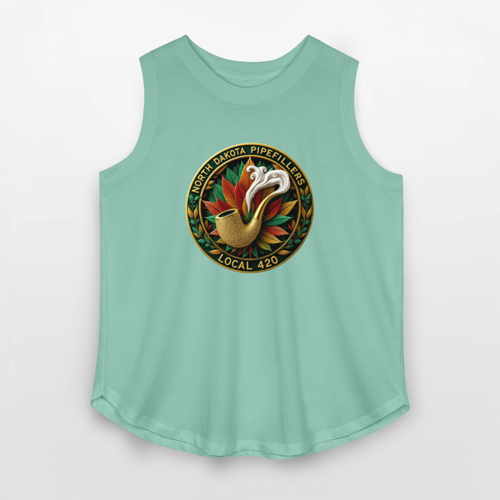 NORTH DAKOTA PIPEFILLERS LOCAL 420 Women's Curvy Relaxed Tank Top - saltwater