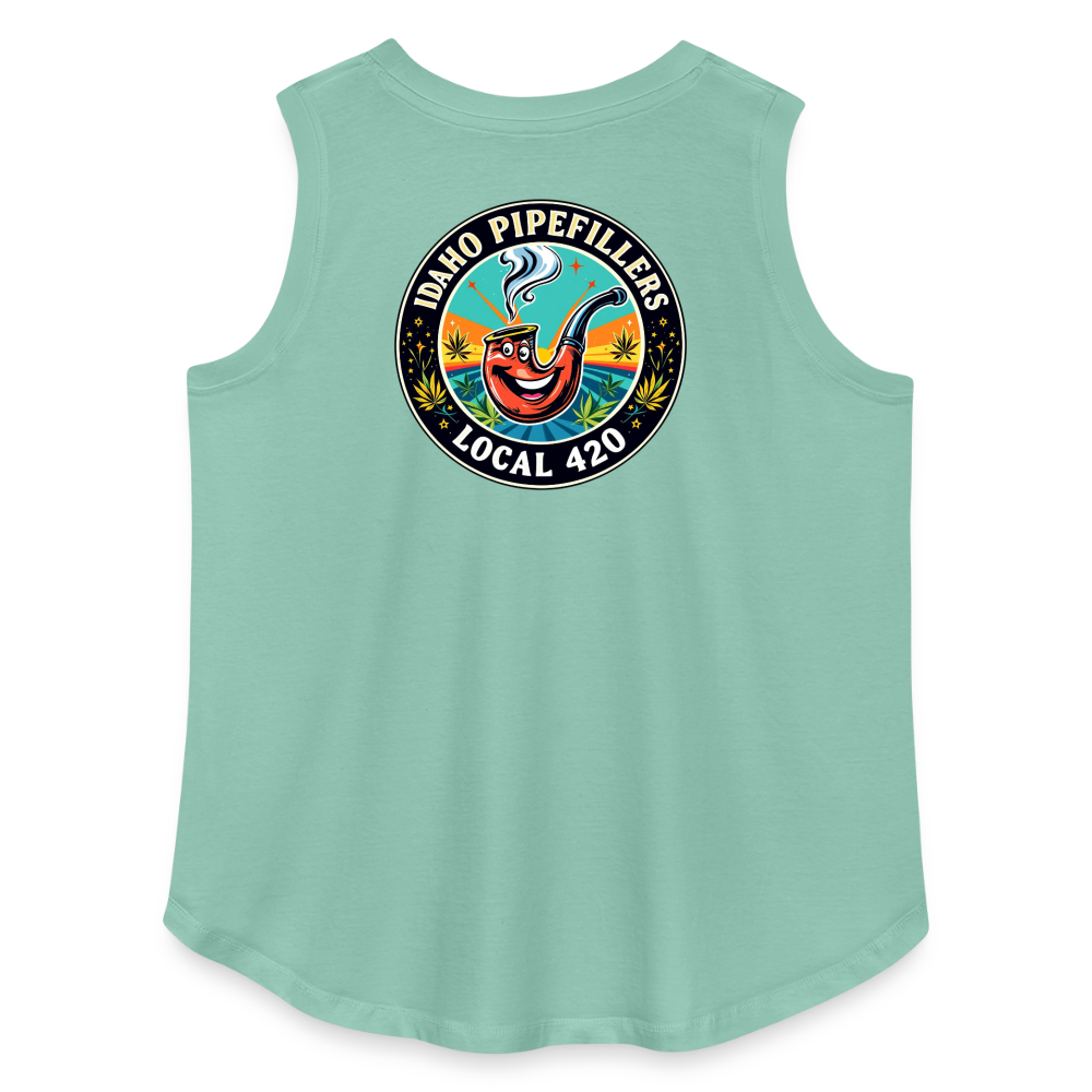 IDAHO PIPEFILLERS LOCAL 420 F/B DEAIGN Women's Curvy Relaxed Tank Top - saltwater