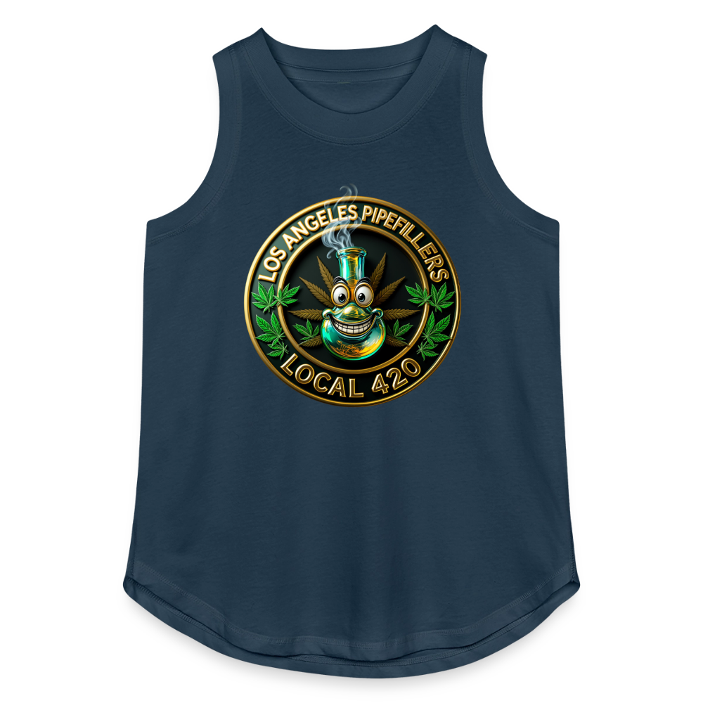 LOS ANGELES PIPEFILLERS LOCAL 420 Women's Relaxed Tank Top - denim