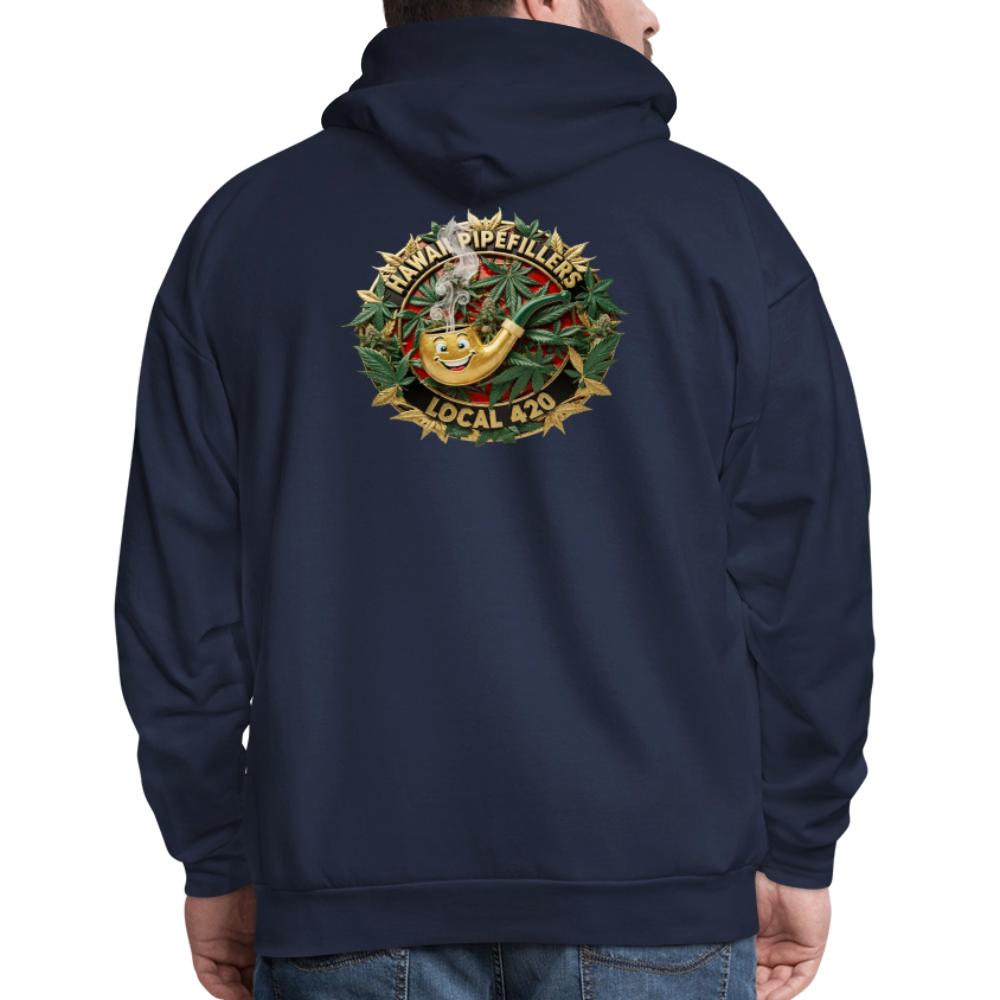 HAWAII PIPEFILLERS LOCAL 420 F/B DESIGN Men's Hoodie - navy