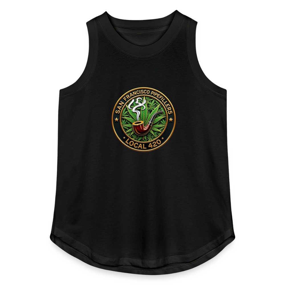SAN FRANCISCO PIPEFILLERS LOCAL 420 Women's Relaxed Tank Top - black