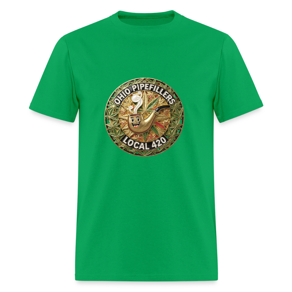 OHIO PIPEFILLERS LOCAL 420  F/B DESIGNS Men's T-Shirt - bright green