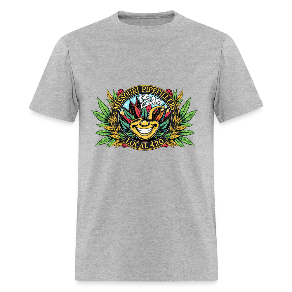 MISSOURI PIPEFILLERS LOCAL 420 Dog Bandana Men's T-Shirt - heather gray