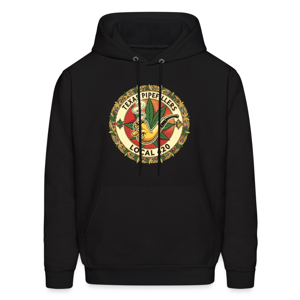 TEXAS PIPEFILLERS LOCAL 420 Men's Hoodie - black