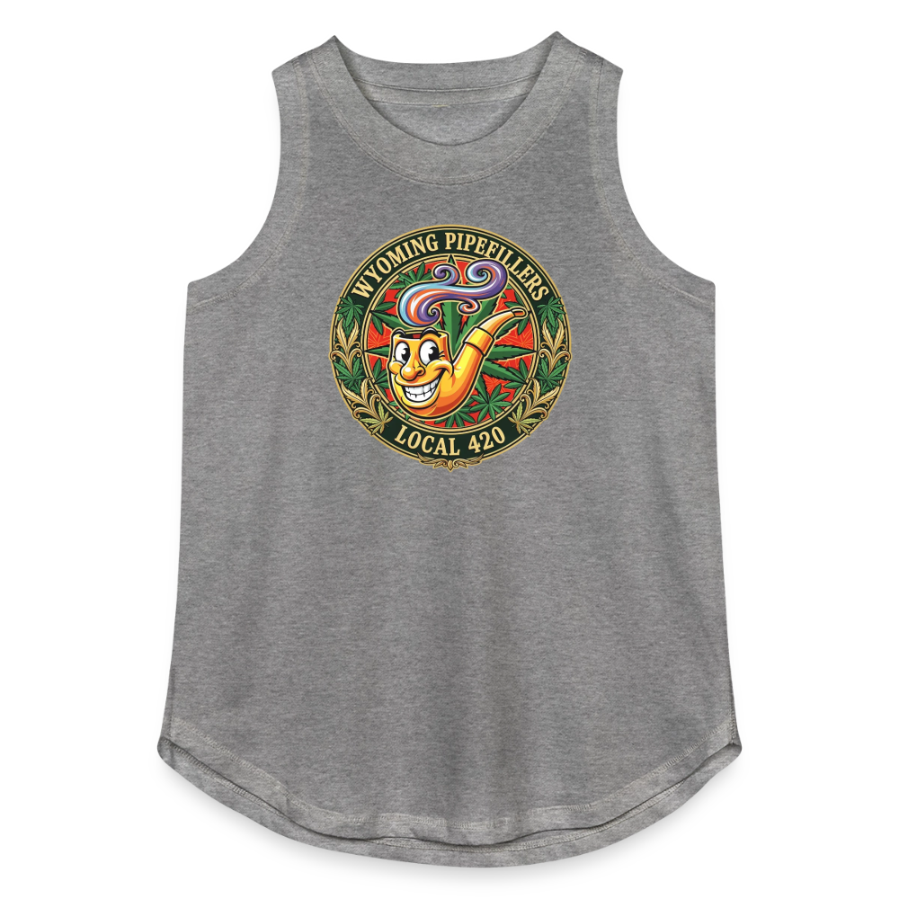 WYOMING PIPEFILLERS LOCAL 420 Women's Relaxed Tank Top - granite heather 