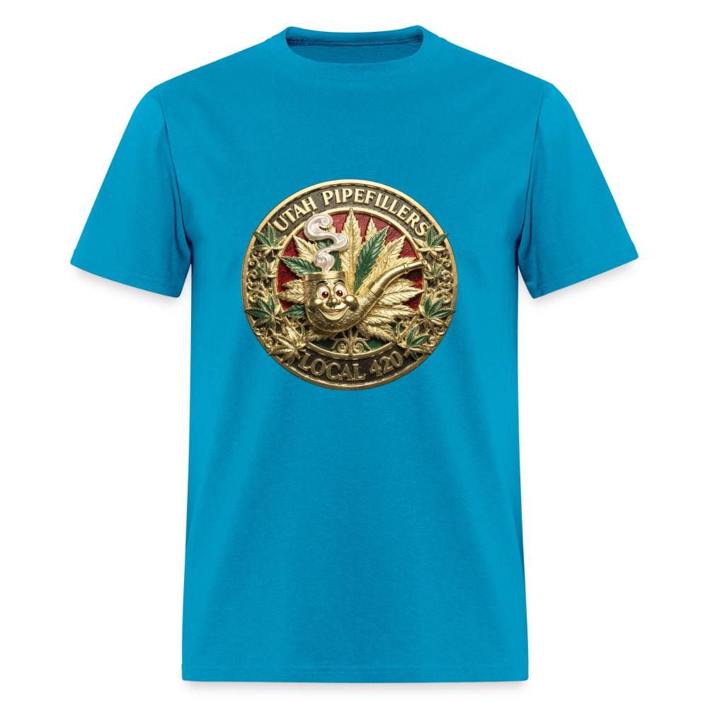 UTAH PIPEFILLERS LOCAL 420 Men's T-Shirt - turquoise