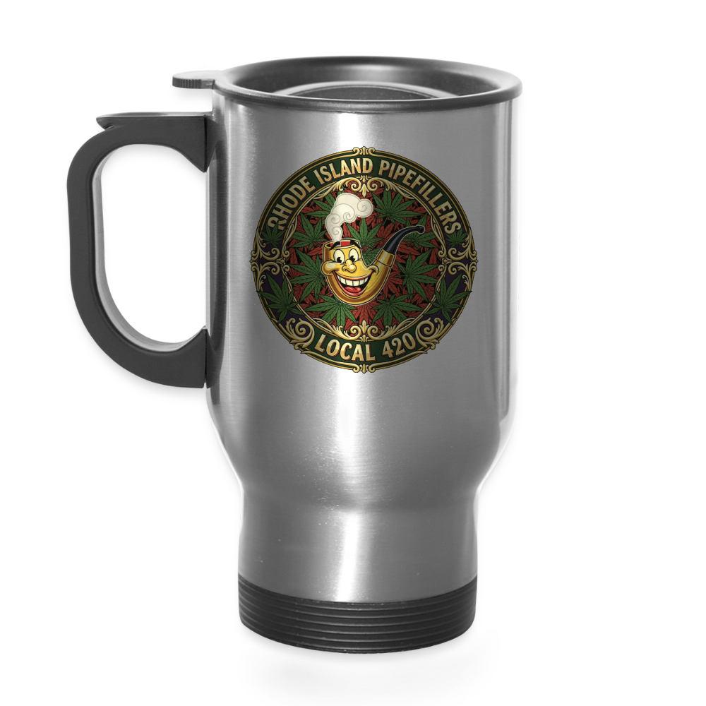 TEXAS PIPEFILLERS LOCAL 420 14oz Stainless Steel Travel Mug - silver