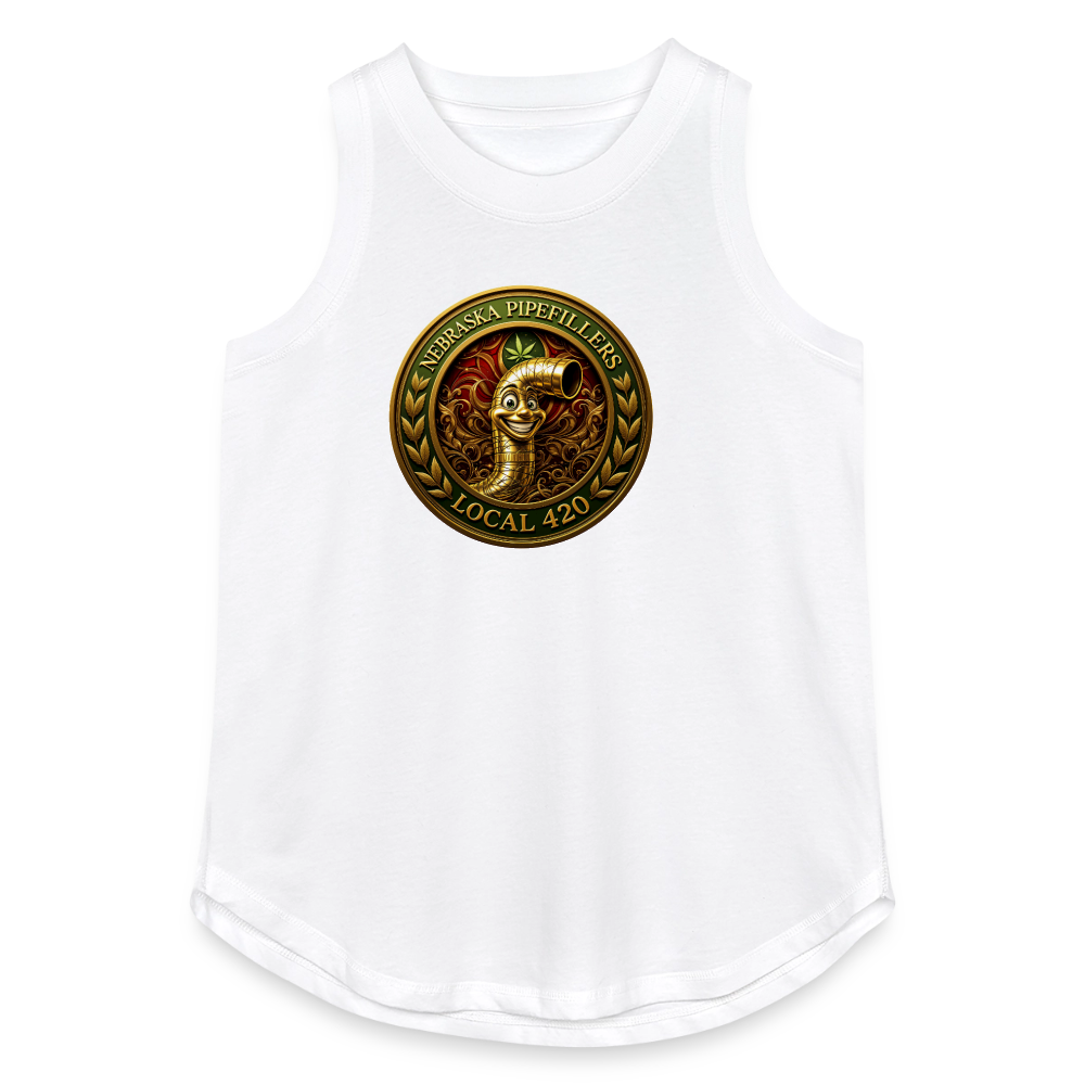 NEBRASKA PIPEFILLERS LOCAL 420 Women's Relaxed Tank Top - white