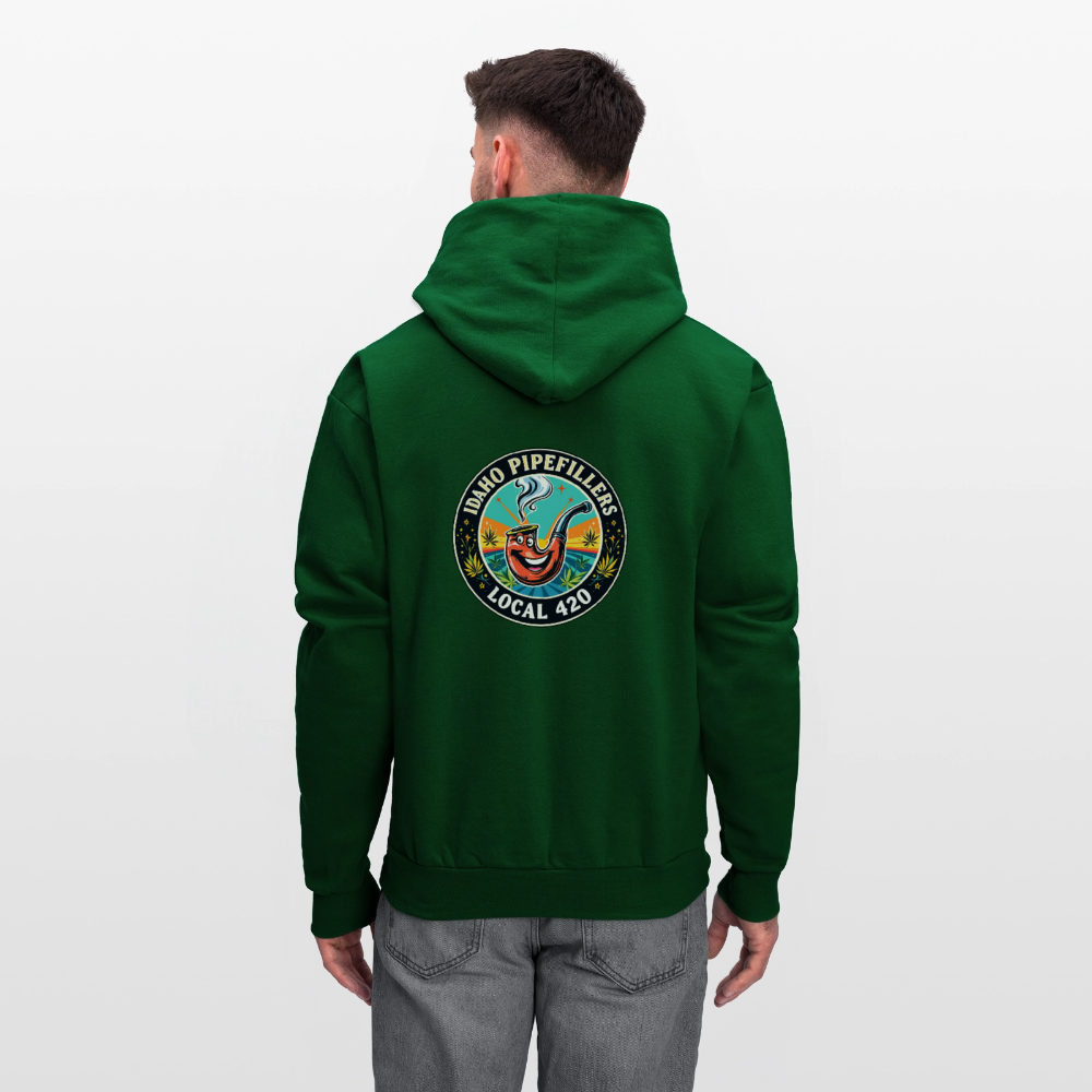 IDAHO PIPEFILLERS LOCAL 420 F/B DESIGN Men's Hoodie - forest green