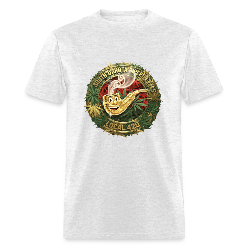 SOUTH DAKOTA PIPEFILLERS LOCAL 420  F/B DESIGN Men's T-Shirt - light heather gray