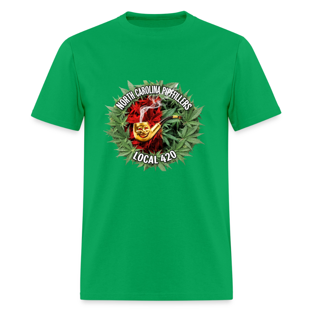 NORTH CAROLINA PIPEFILLERS LOCAL 420 Men's T-Shirt - bright green