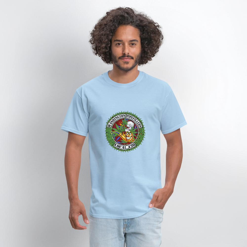WASHINGTON PIPEFILLERS LOCAL 420 Men's T-Shirt - powder blue