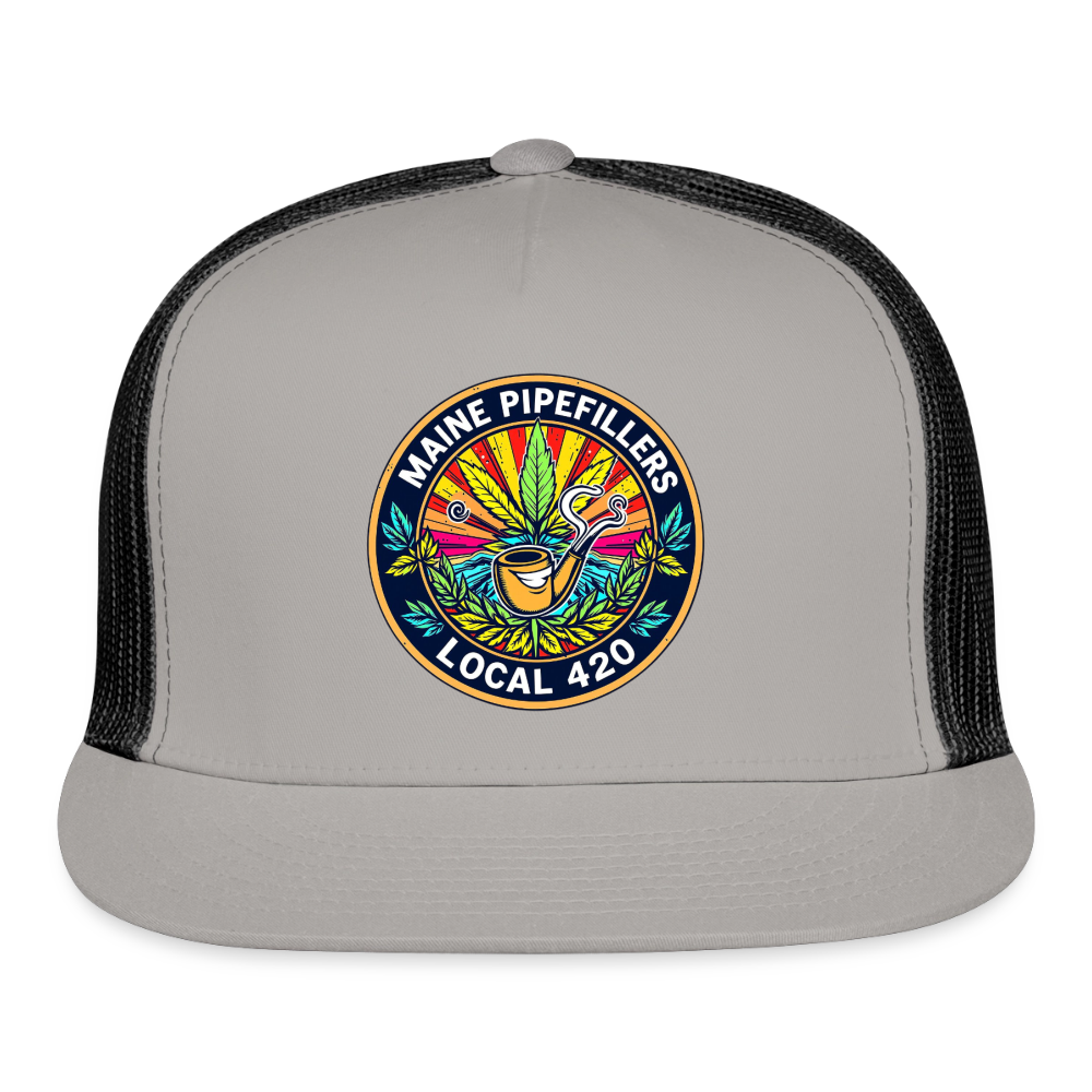 MAINE PIPEFILLERS LOCAL 420 Trucker Hat - gray/black
