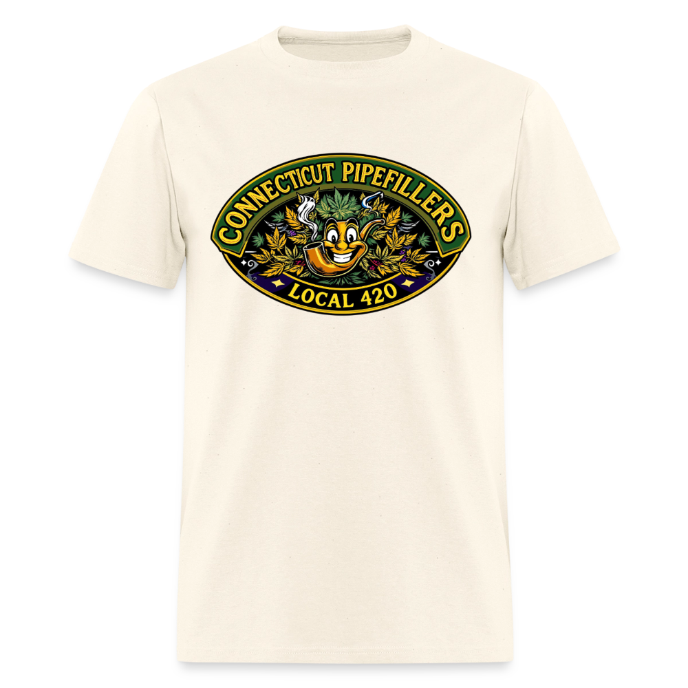 CONNECTICUT PIPEFILLERD LOCAL 420 F/B DESIGN Men's T-Shirt - sweet cream heather