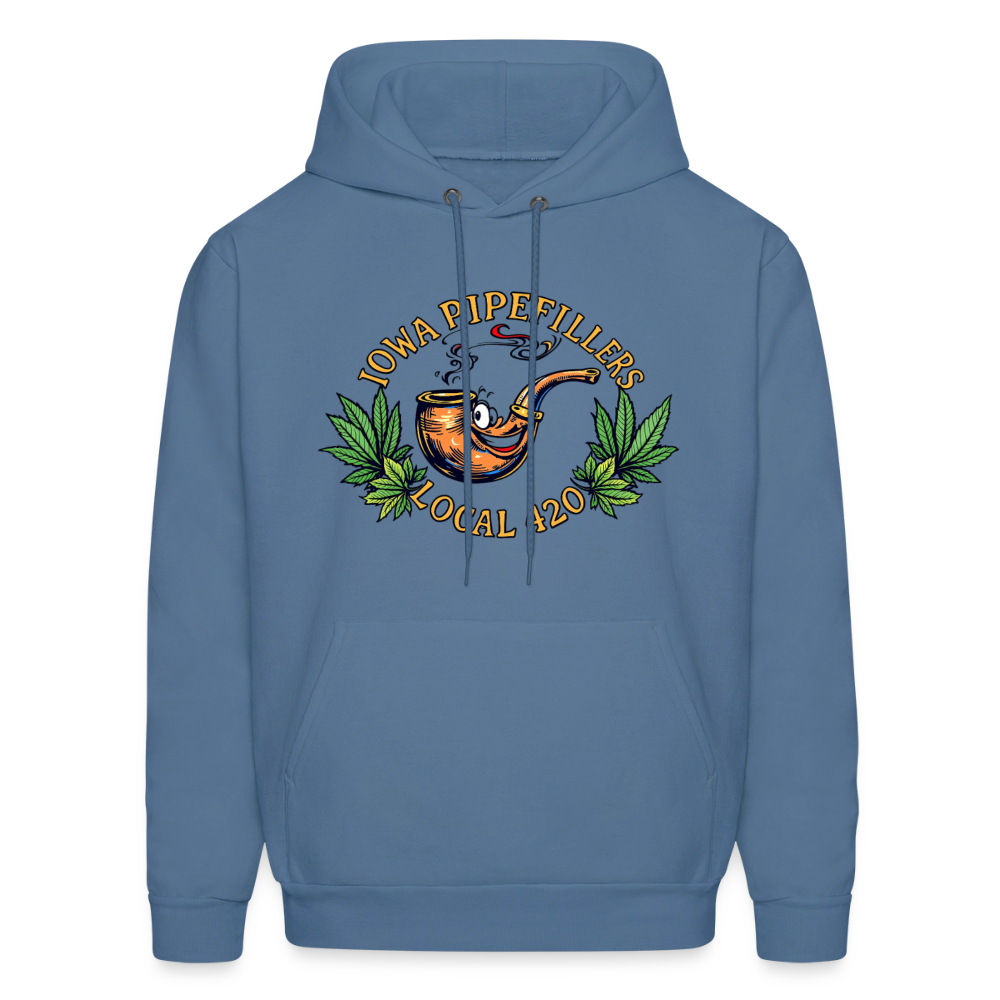 IOWA PIPEFILLERS LOCAL 420 F/B DESIGN Men's Hoodie - denim blue