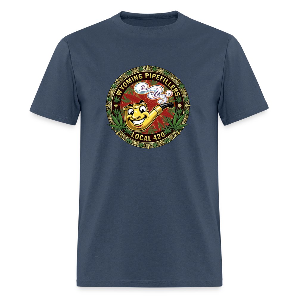 WYOMING PIPEFILLERS LOCAL 420 Men's T-Shirt -  blue dusk