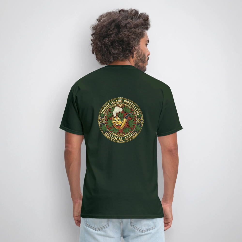 TEXAS PIPEFILLERS LOCAL 420 Men's T-Shirt - forest green