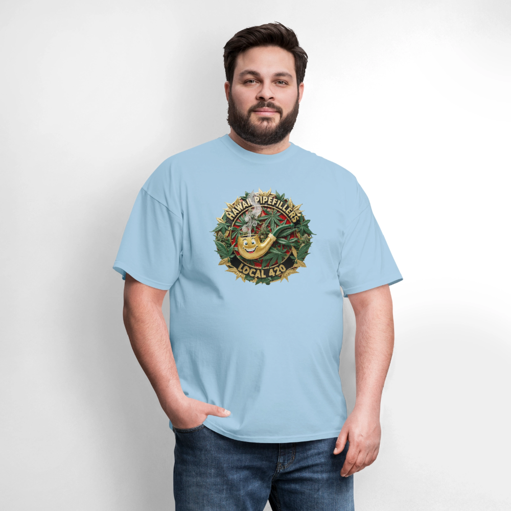 HAWAII PIPEFILLERS LOCAL 420 F/B DESIGN Men's T-Shirt - powder blue