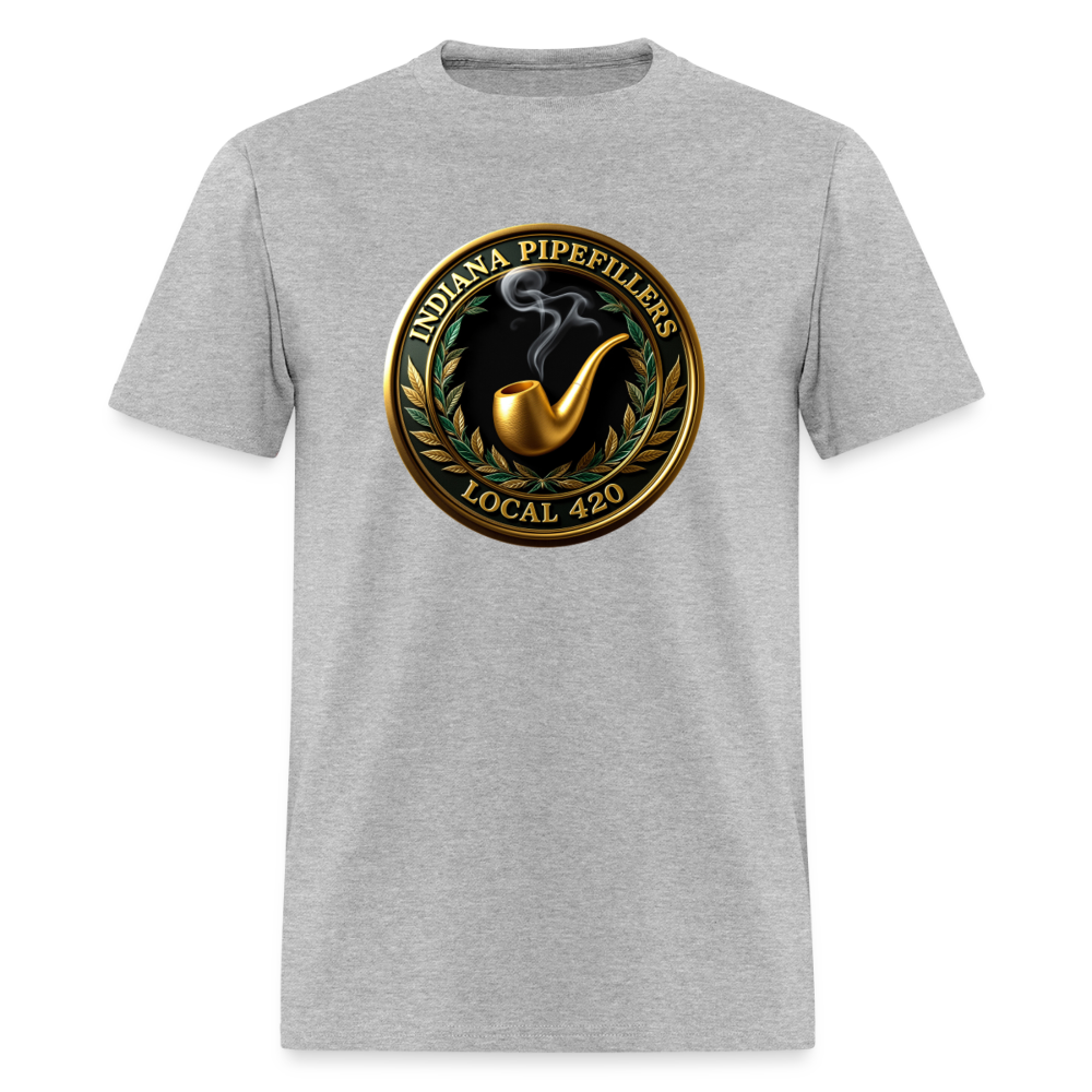 INDIANA PIPEFILLERS LOCAL 420 F/B DESIGN Men's T-Shirt - heather gray