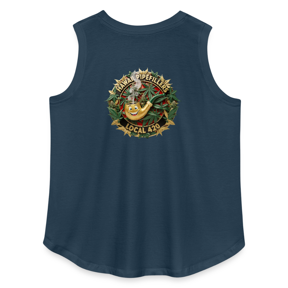 HAWAII PIPEFILLERS LOCAL 420 F/B DESIGN Women's Curvy Relaxed Tank Top - denim