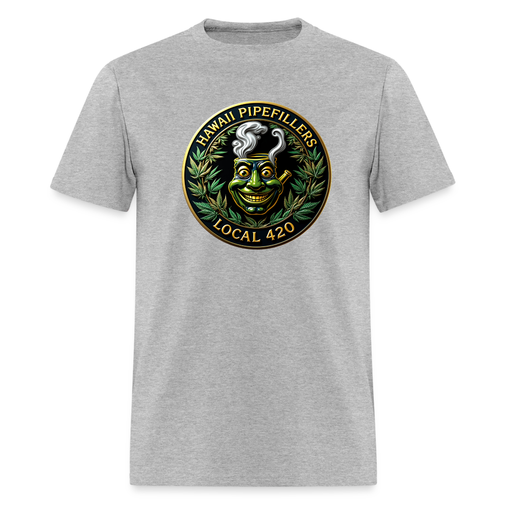HAWAII PIPEFILLERS LOCAL 420 F/B DESIGN  Men's T-Shirt - heather gray
